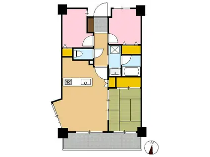 ベルクレール横濱ベルヴィー(3LDK/6階)の間取り写真