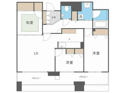 エスポアシティ札幌コンフォートプレイス(3LDK/4階)の間取り写真