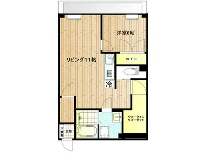 日興マンション(1LDK/2階)の間取り写真