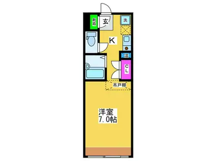 レザックセントラルビル(1K/6階)の間取り写真