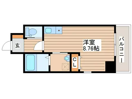 LUNA仙台東口(ワンルーム/4階)の間取り写真