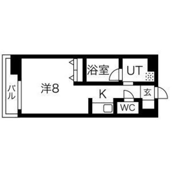 エムティースクエア吉塚駅前(1K/2階)の間取り写真