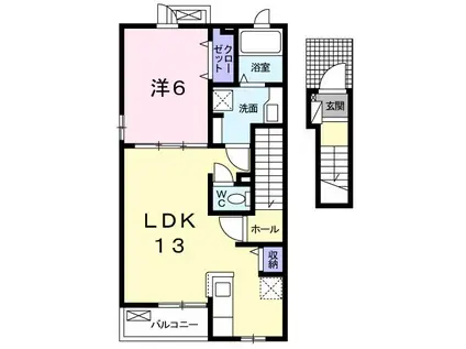 トイロ神田(1LDK/2階)の間取り写真