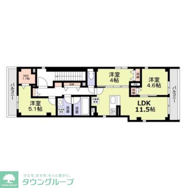 MONT NOIR大岡山(3LDK/3階)の間取り写真