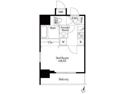 GRAN PASEO 神田駅前(1K/7階)の間取り写真