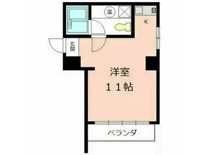 マウンテンリバー(1LDK/1階)の間取り写真