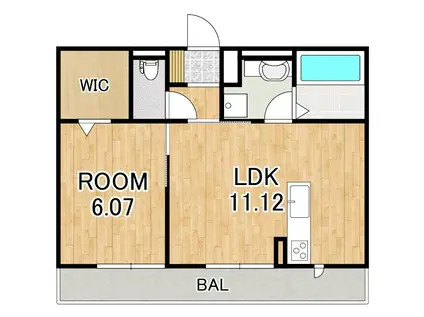 フラン小柿(1LDK/2階)の間取り写真