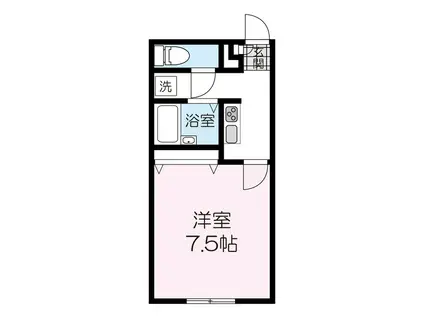 アムール太子堂(1K/1階)の間取り写真