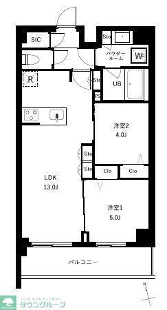 アーバンパーク船堀II(2LDK/2階)の間取り写真