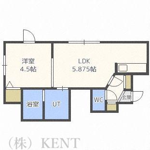 アメニティ(1LDK/3階)の間取り写真