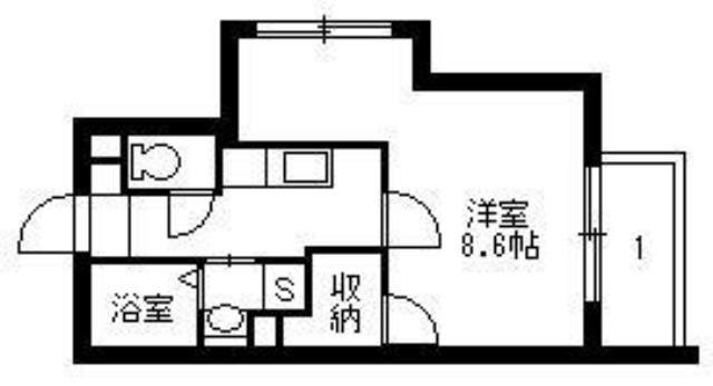 STORY(1K/2階)の間取り写真