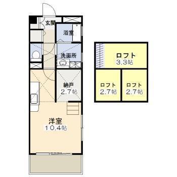 アルテマイスターアゴラ(ワンルーム/3階)の間取り写真
