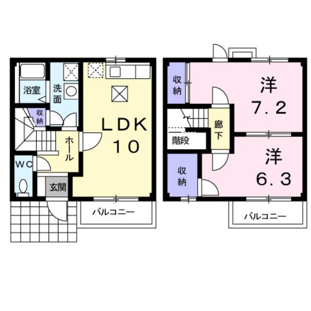 スール・ビエント(2LDK/1階)の間取り写真