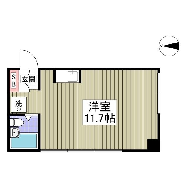 けやきヒルズ本町(ワンルーム/4階)の間取り写真