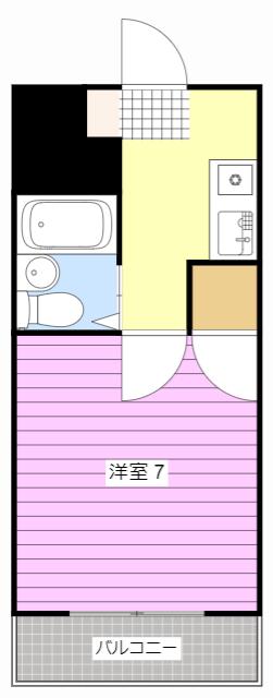 クレセント中泉(1K/3階)の間取り写真