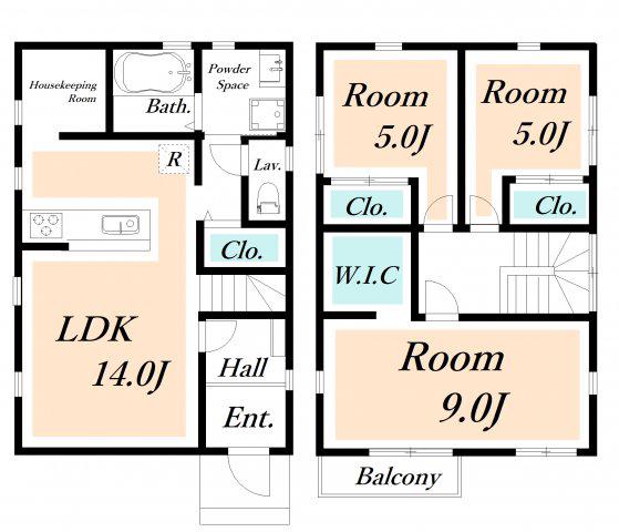 堀江戸建(4LDK/1階)の間取り写真