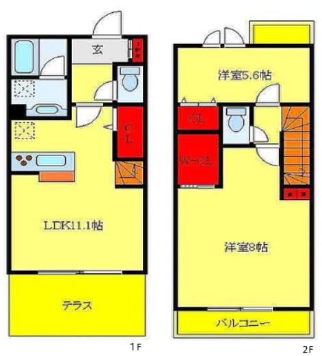 PALSTAGE滝野川(2LDK/1階)の間取り写真