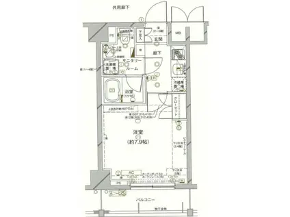 ステージグランデ尾久(1K/2階)の間取り写真