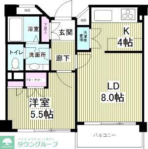 シュロス123(1LDK/1階)の間取り写真
