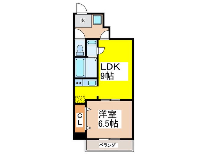 ドムス荻生(1LDK/2階)の間取り写真
