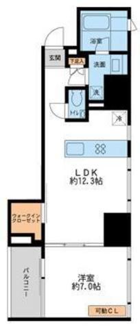 プロスペクトKALON三ノ輪(1LDK/6階)の間取り写真