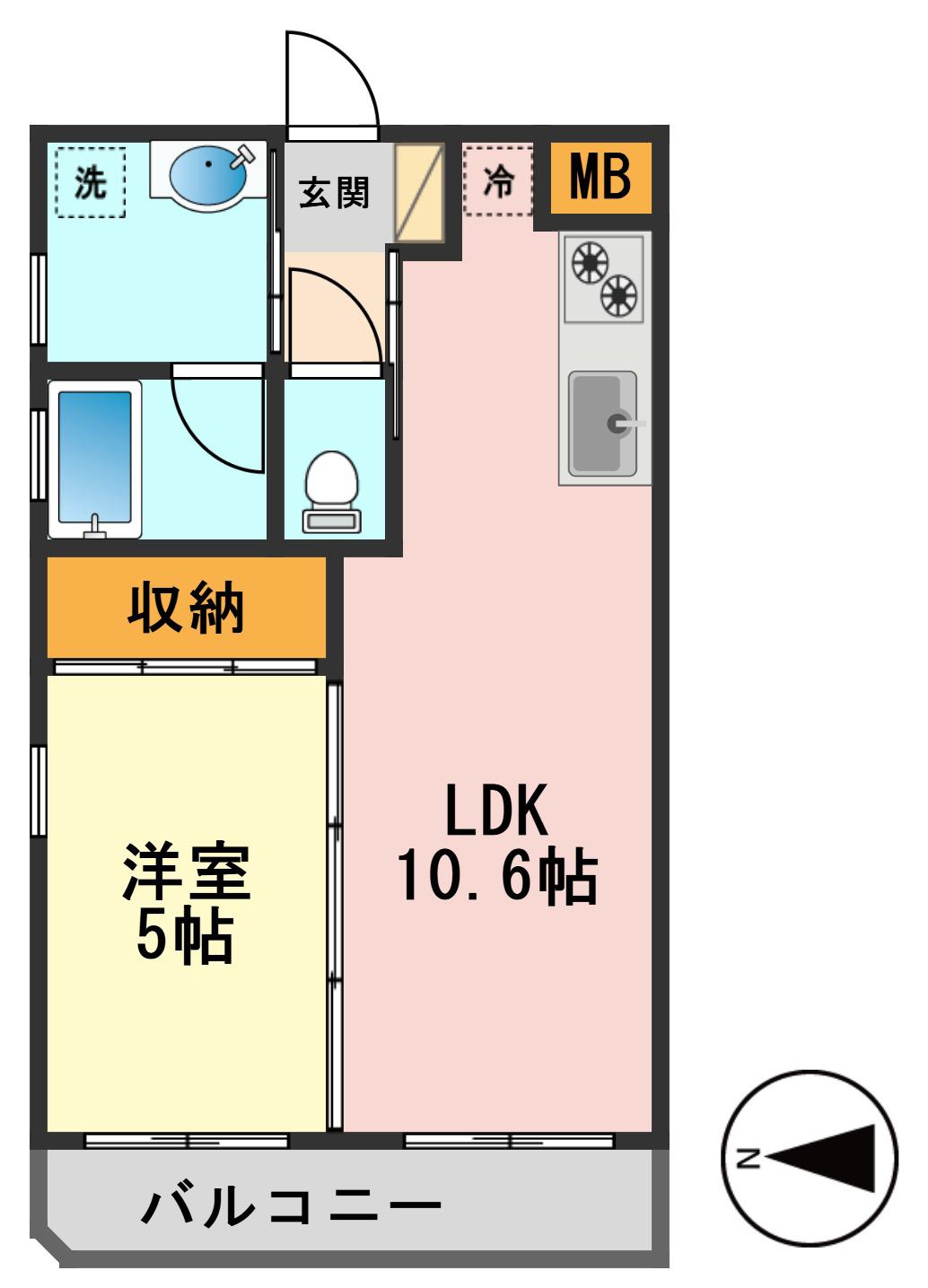SETTLE J(1LDK/3階)の間取り写真