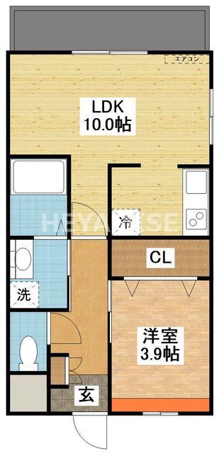 フォンテーヌ K(1LDK/2階)の間取り写真