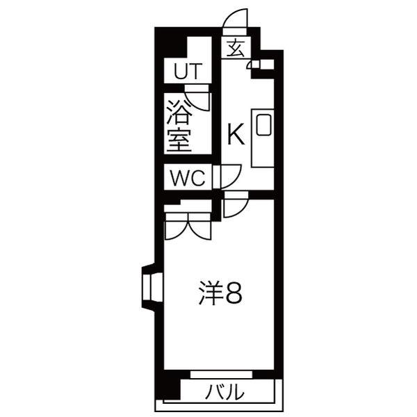 シティライフ池下駅前(1K/5階)の間取り写真