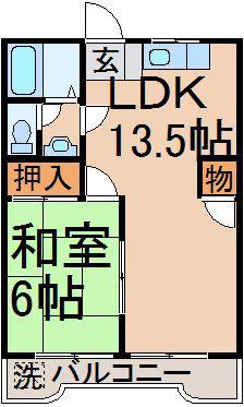 ハイムビアンカ(1LDK/1階)の間取り写真