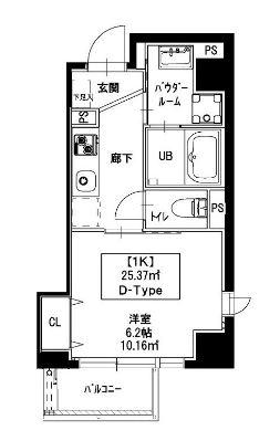 新宿御苑荘(1K/2階)の間取り写真