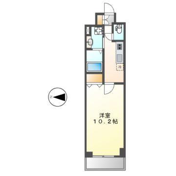 グランルクレ新栄ウエスト(1K/5階)の間取り写真