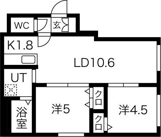 CARDANO(2LDK/1階)の間取り写真