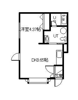 AOハイツ(1DK/2階)の間取り写真