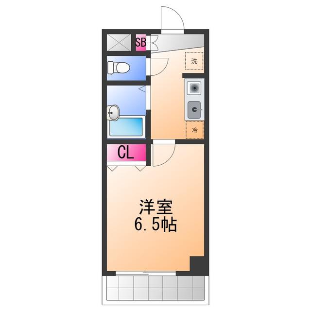 アントワープなかもず(1K/4階)の間取り写真