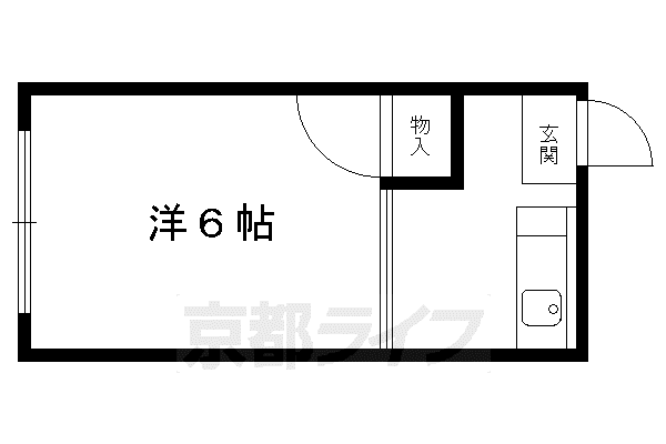 パレ修学院(1K/2階)の間取り写真