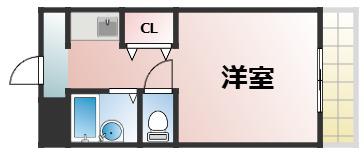 パークアベニュー(1K/4階)の間取り写真