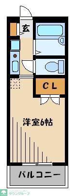 プレジールパルコ(1K/2階)の間取り写真