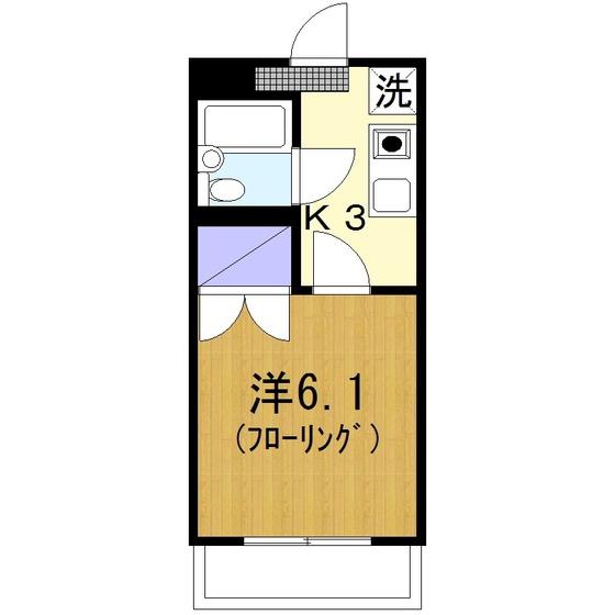 ハウス1009(1K/2階)の間取り写真