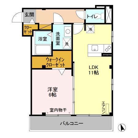 セレーノK(1LDK/3階)の間取り写真