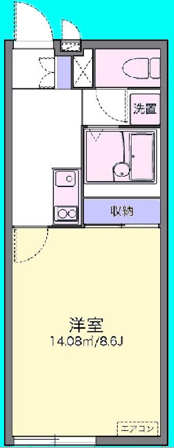 北総線 西白井駅 徒歩17分 2階建 築16年(1K/2階)の間取り写真