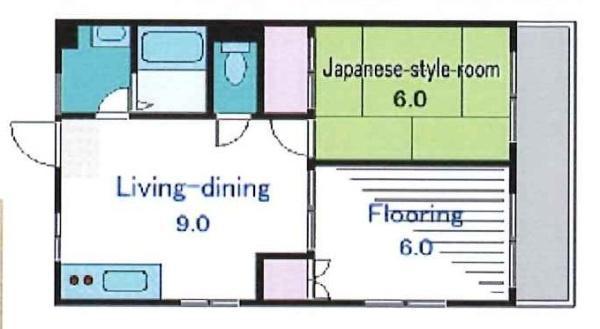マンションスターダスト(2LDK/1階)の間取り写真
