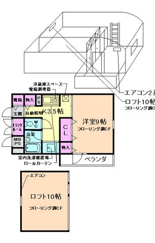 RAFFINEラフォーレ(1K/6階)の間取り写真