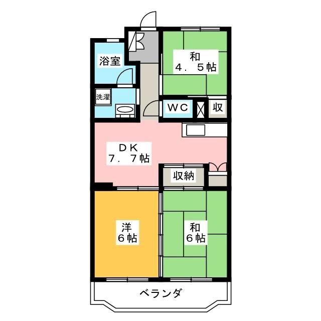 シャングリラ(3DK/2階)の間取り写真