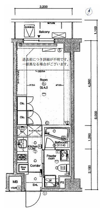 シーフォルム下丸子アジールコート(1K/1階)の間取り写真