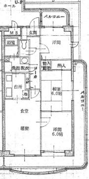 グラースガーデン今宿(3LDK/2階)の間取り写真