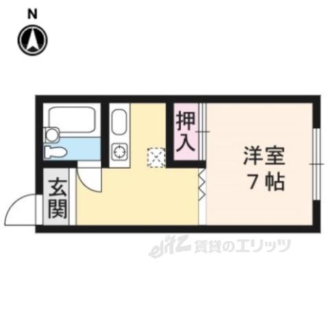 ジュンヒル(1K/3階)の間取り写真