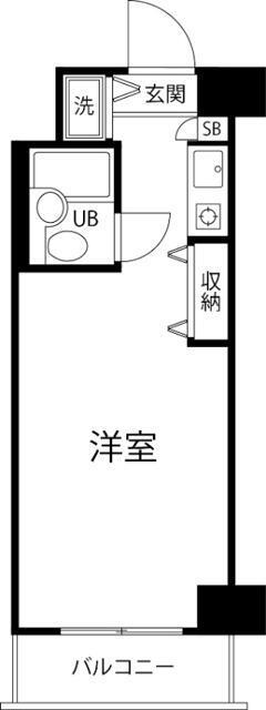 T′S GARDEN新丸子(ワンルーム/6階)の間取り写真