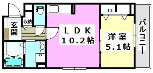 NEO‐I(1LDK/3階)の間取り写真