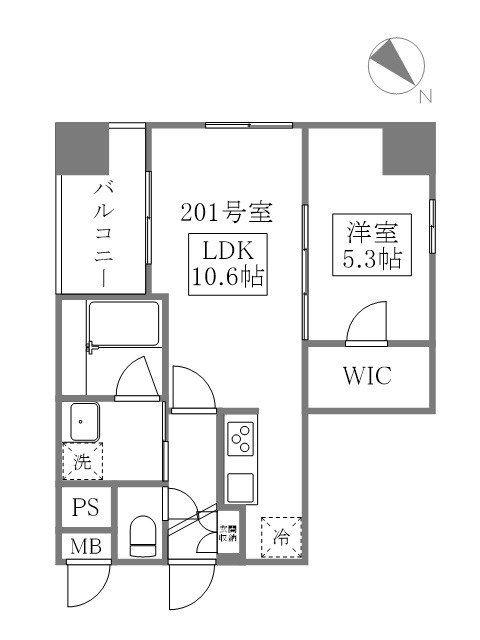 ピグナ文京千石(1LDK/11階)の間取り写真