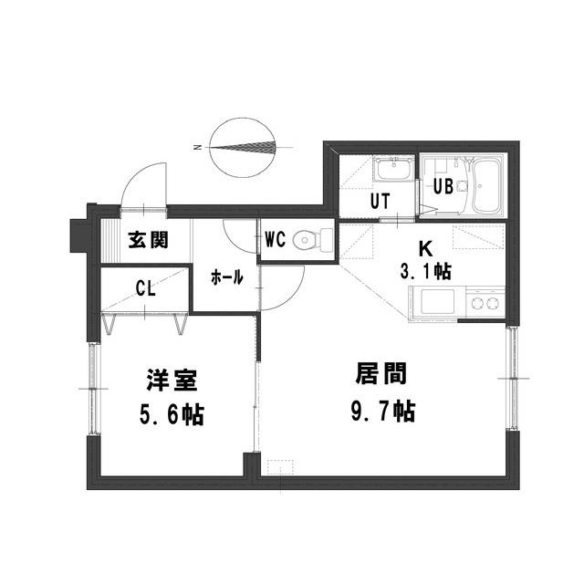 グランメールアンザイ(1LDK/1階)の間取り写真
